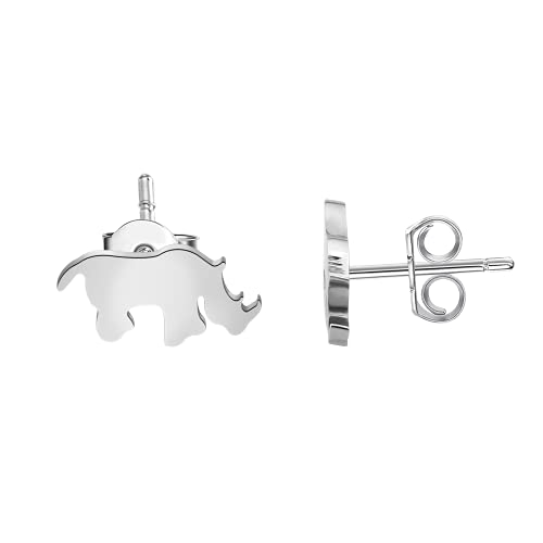 Rhino earring studs
