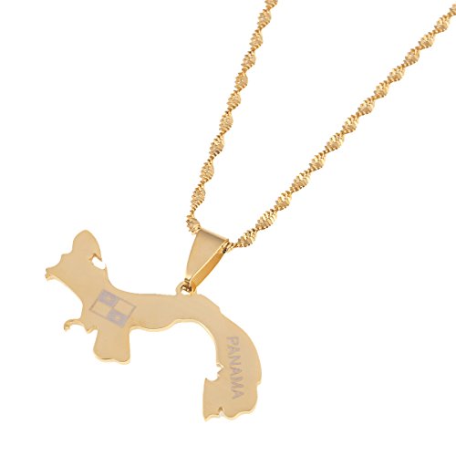 Map of Panama necklace