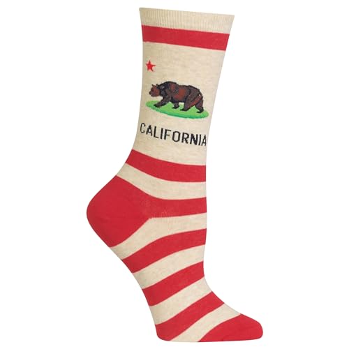 A sock with with a california theme