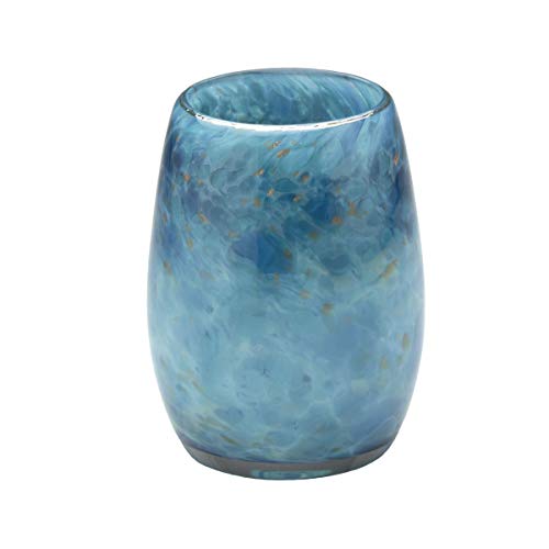Handblown blue glass from Seattle
