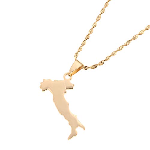 Necklace with a map of Italy pendant