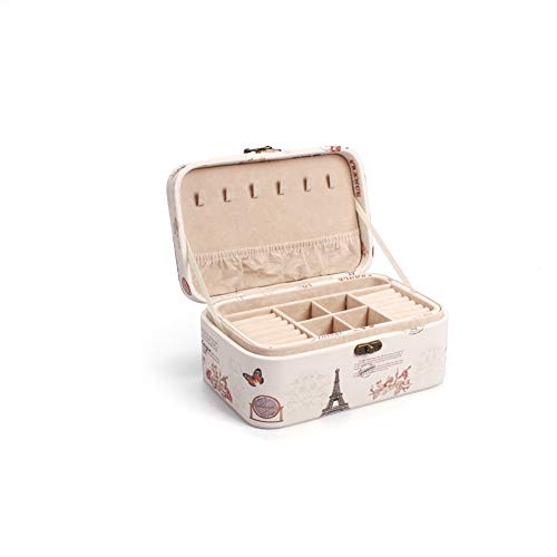 Jewelry box with a Paris-themed cover