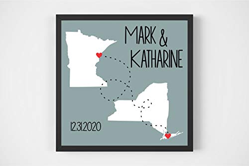 Two states wall art