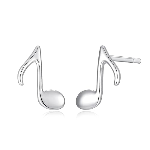 Earring studs in shape of music notes