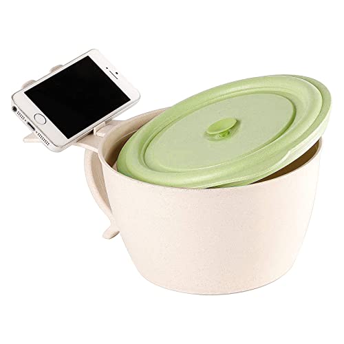 Microwavable bowl with phone holder