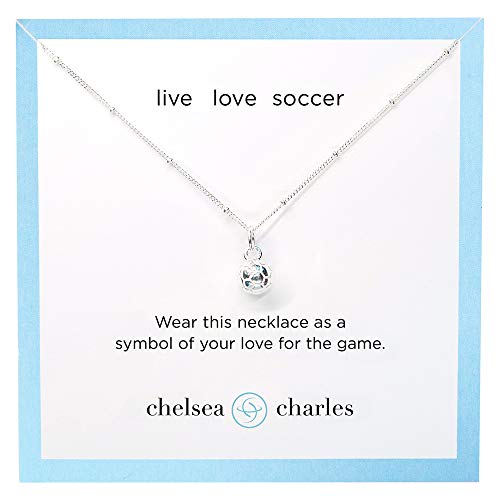 Necklace with a pendant of a soccer ball