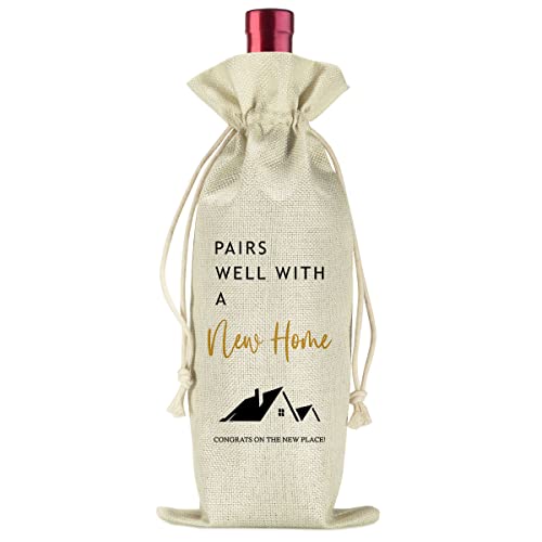 Wine bag with "pairs well with a new home"