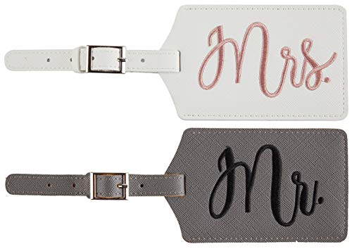 Two luggage tags with mrs and Mr