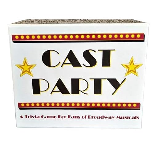 Cast party trivia game with questions for  theatre lovers