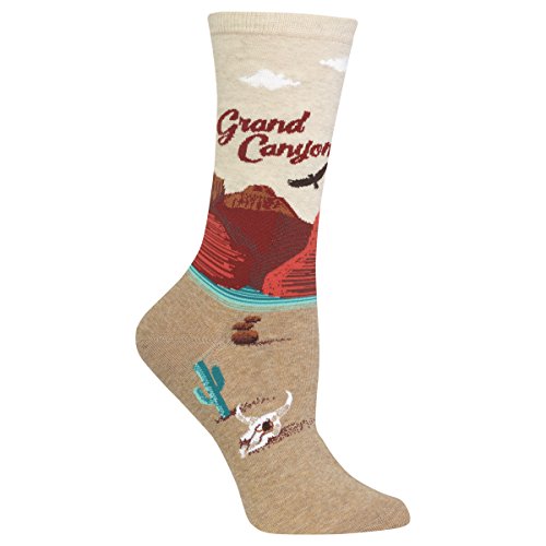 A pair of socks with a print of the Grand Canyon