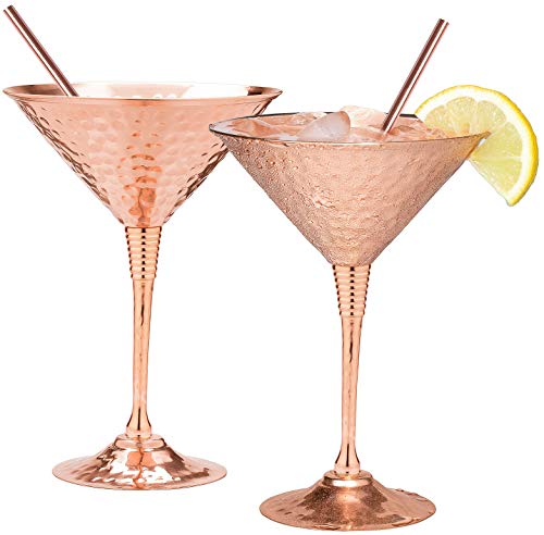 Copper martini glasses