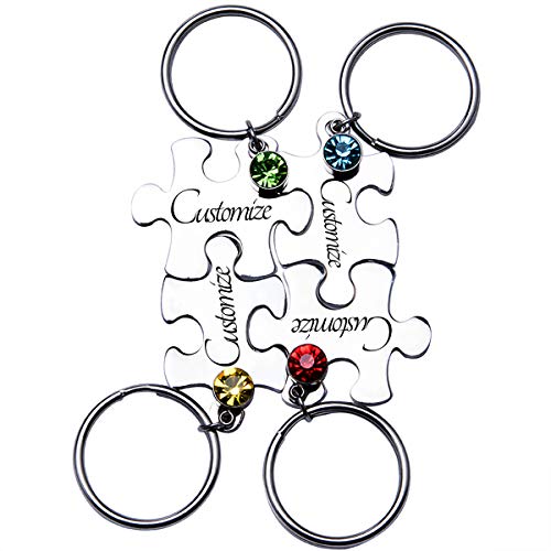 Puzzle pieces keychains