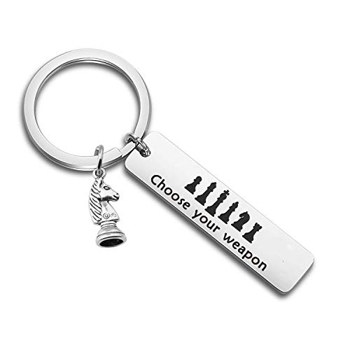 Chess-themed keychain