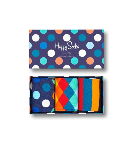 A package of socks from the Swedish brand Happy Socks