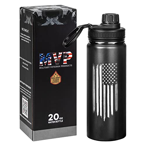 Water bottle with the US flag