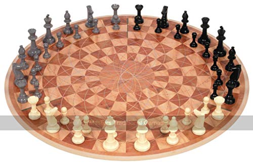 Round chessboard for three players