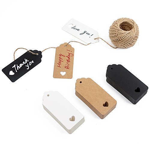 Sustainable gift tags in three colors