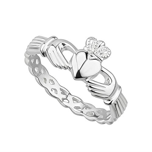 A silver ring with specific symbols from Ireland