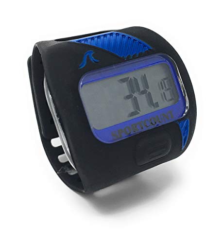 A waterproof lapcounter worn on a finger