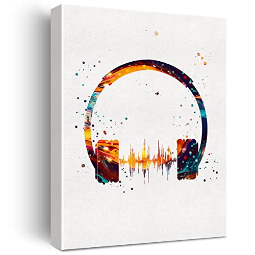 Poster with colorful headphones
