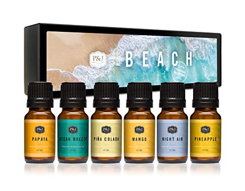 A set of 8 esssential oil tubes with beach fragrances