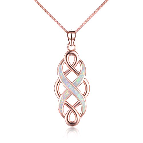 A necklace with a pendant of a Celtic knot