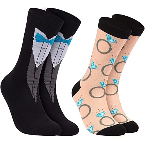 Two pair of sock for a a bride and a groom