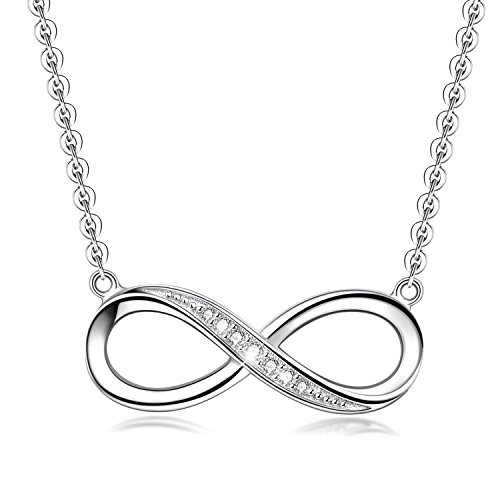 silver necklace with an Infinity pendant