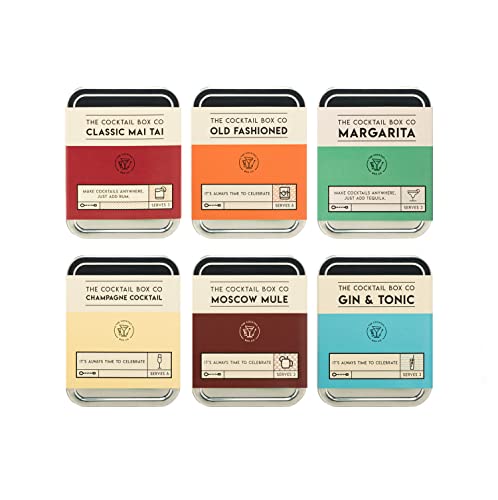 six travel-sized cocktail kits