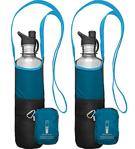 Two small sling bags for water bottles