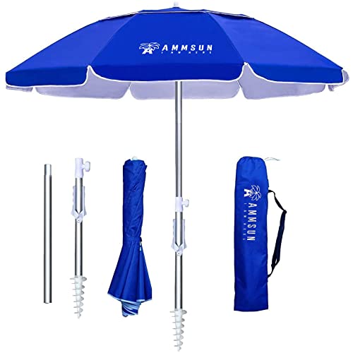 A portable beach umbrella