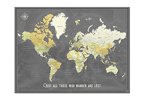 Pushpin map of the world with personalization