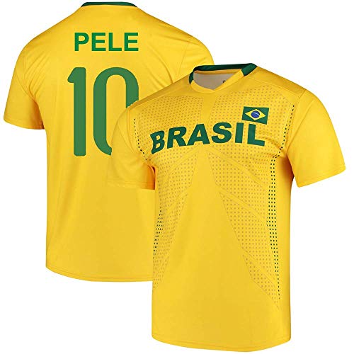A yellow home soccer jersey from Brazil's national team