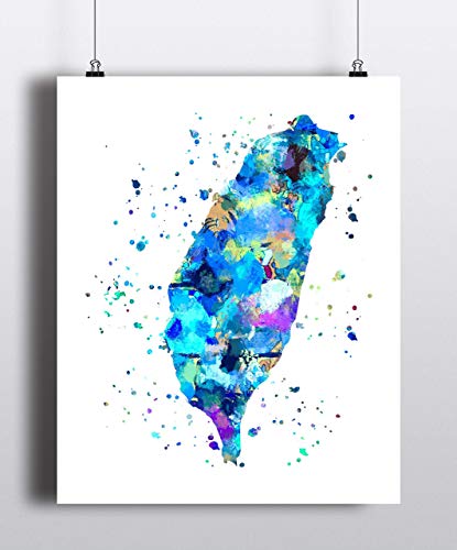 Colorful map of Taiwan