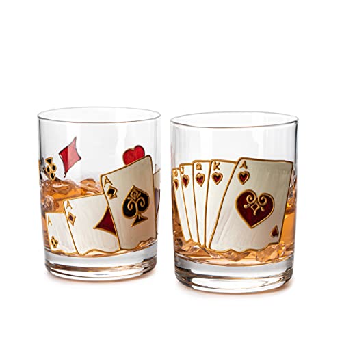 Card-themed glasses