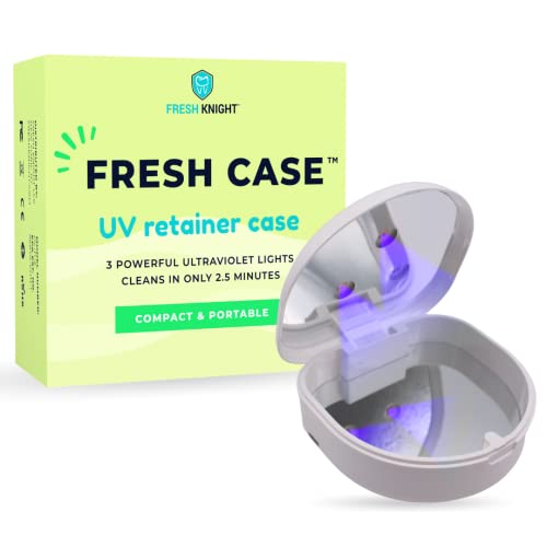 A mouth guard cleaner with UV light