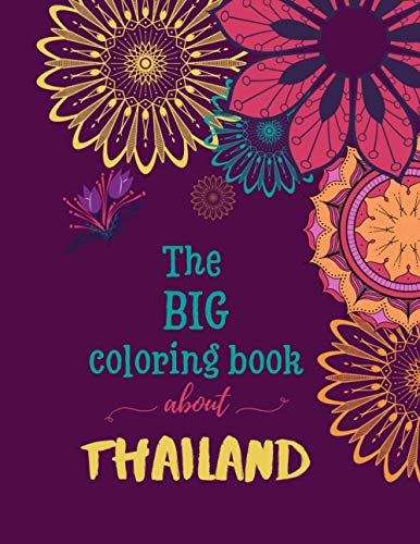 Adult coloring book with a Thailand theme