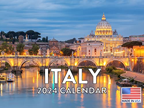 2024 monthly wall calendar with an Italian theme