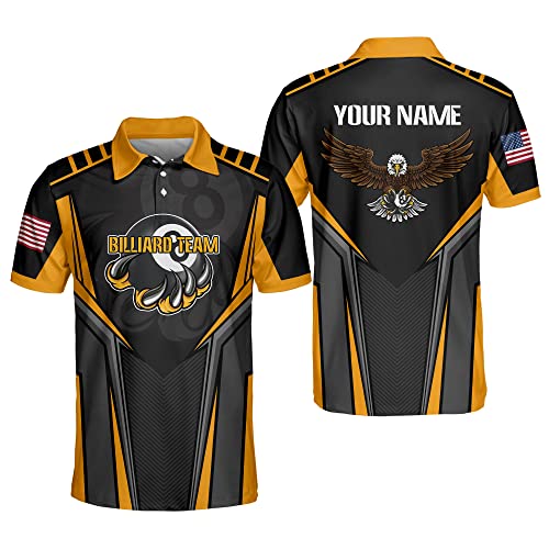 Pool player shirt with a cutumized name