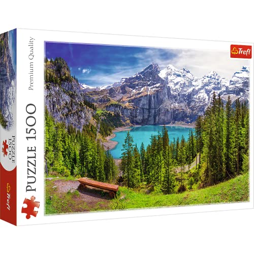 jigsaw puzzle of Lake Oeschinen in Switzerland