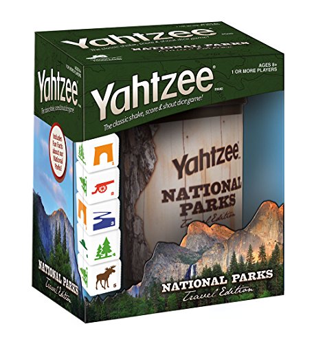 Game of yahtzee, but with a national park theme