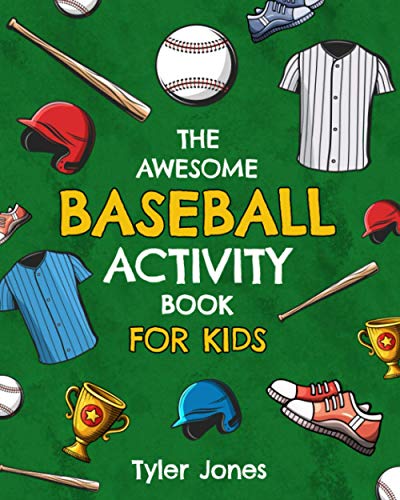 Book cover of a baseball activity book for kids