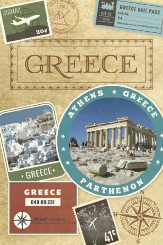 Greece-themed travel journal