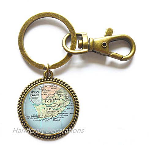 key ring with a map of South Africa