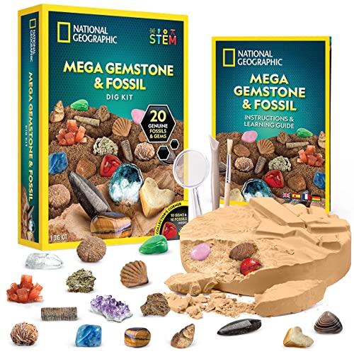 A mega gemstone and fossil exchavation set for kids