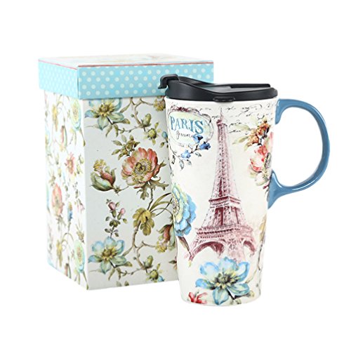 Travel mug with the Eiffel Tower print