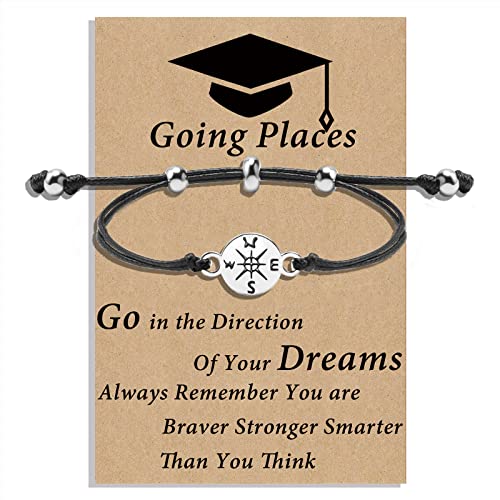 A bracelet with a compass