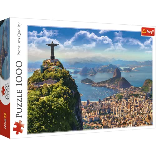 Jigsaw puzzle of Rio de Janeiro and the Cristo statue in Brazil