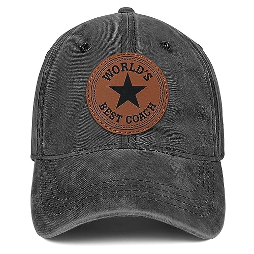 A hat with the text "best baseball coach"