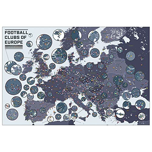 Poster with all major soccer clubs in Europe